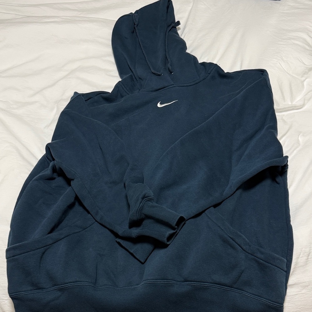 Nike Women Teal Dark Blue Hoodie